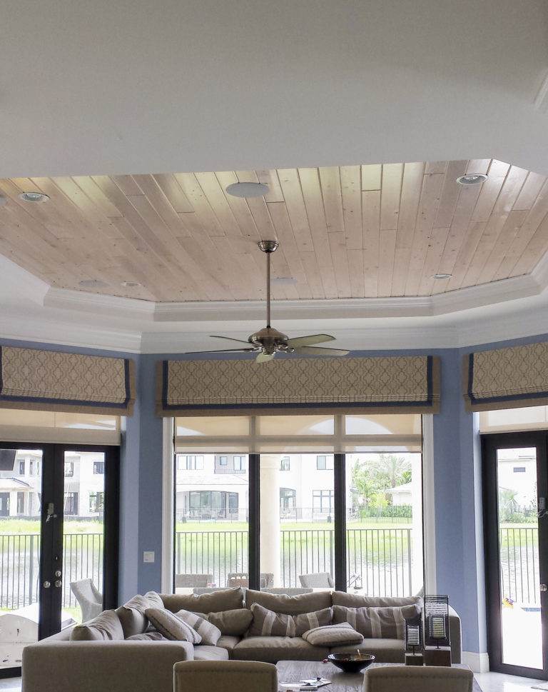 wood accent ceiling