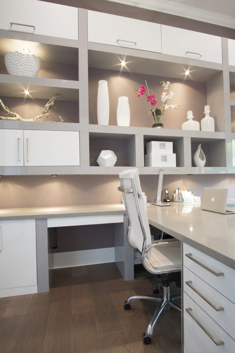 custom cabinetry in office